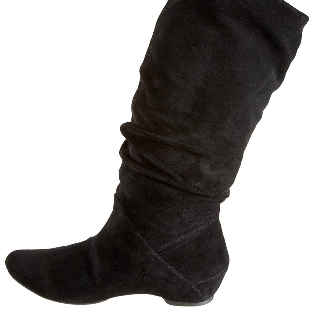 Kenneth Cole Black Suede “Bardwalk” Slouch Boots